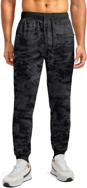 G Gradual Men's Joggers with Zipper Pockets Stretch Tapered Sweatpants Athletic Pants for Men Workout Running Gym