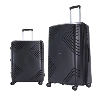 GinzaTravel Rune series expandable 2 Luggage Sets,Lightweight Hardside Suitcase With Spinner Wheels TSA Lock,PP material business fashion suitcase