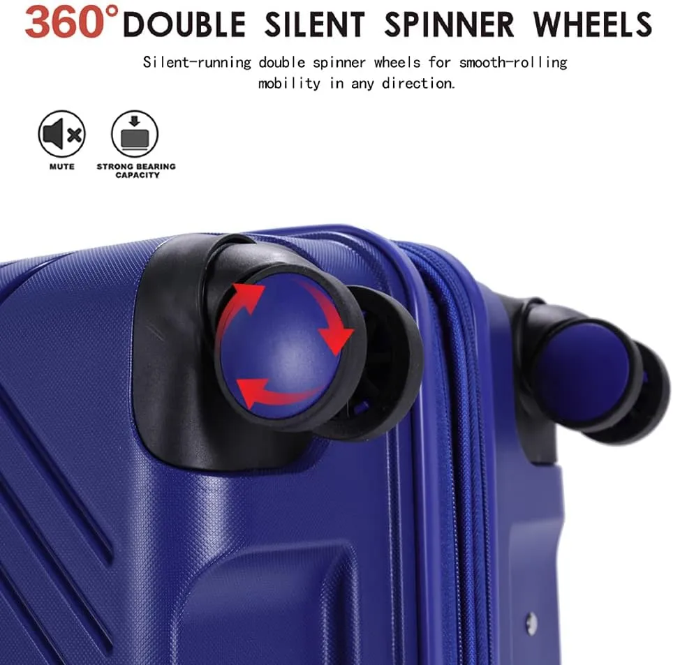 GinzaTravel Rune series expandable 2 Luggage Sets,Lightweight Hardside Suitcase With Spinner Wheels TSA Lock,PP material business fashion suitcase