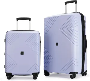 GinzaTravel Rune series expandable 2 Luggage Sets,Lightweight Hardside Suitcase With Spinner Wheels TSA Lock,PP material business fashion suitcase