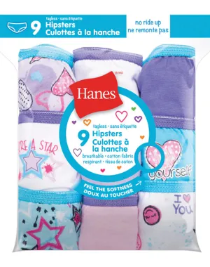 Girl's Hanes Hipsters (9 Pack)