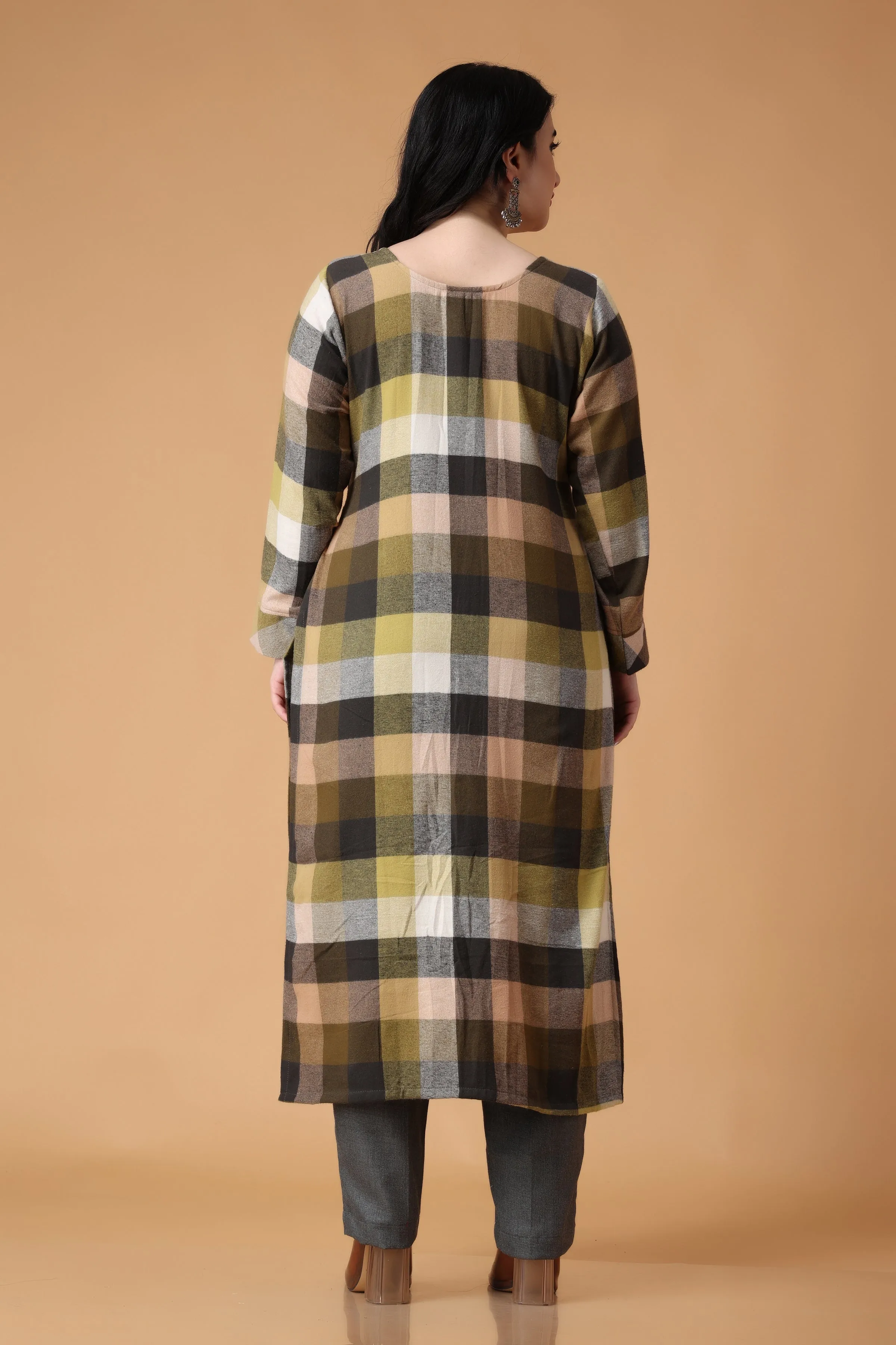 Gold Sand Woollen Kurta Set