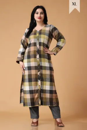 Gold Sand Woollen Kurta Set