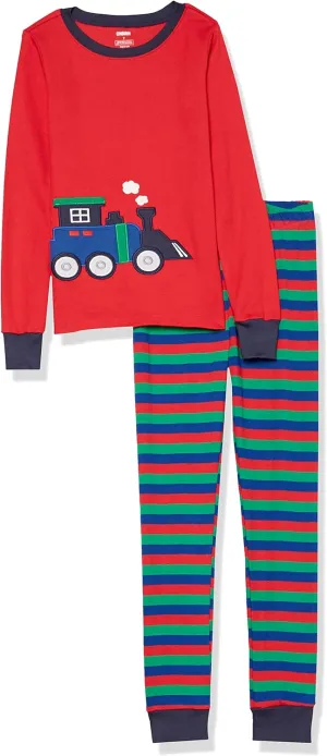 Gymboree Gymmie Long Sleeve and Pant Cotton 2-Piece Pajama Sets, Big Kid, Toddler