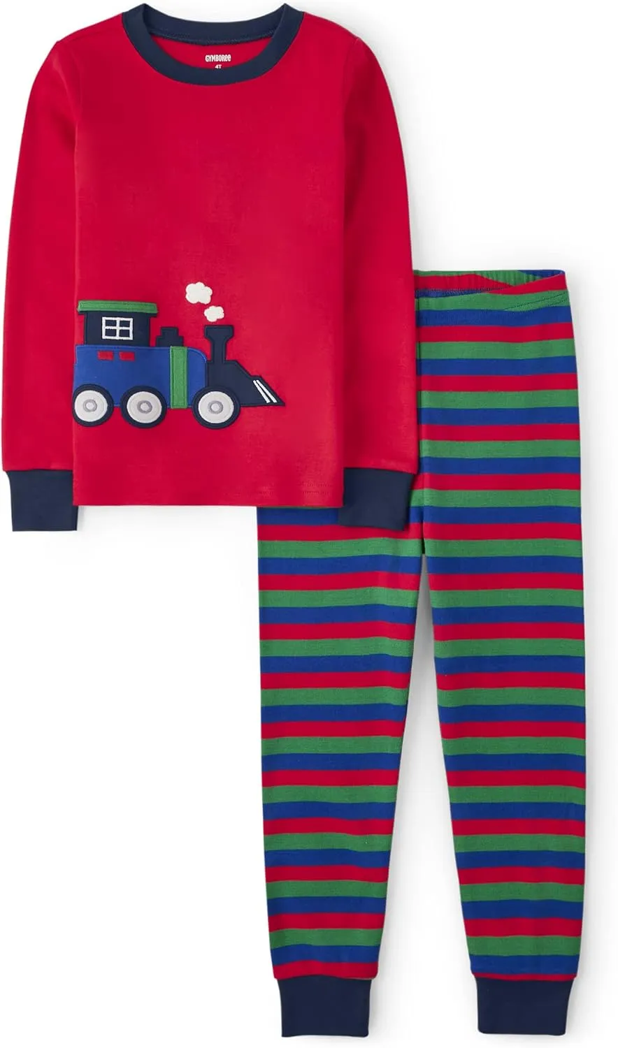 Gymboree Gymmie Long Sleeve and Pant Cotton 2-Piece Pajama Sets, Big Kid, Toddler