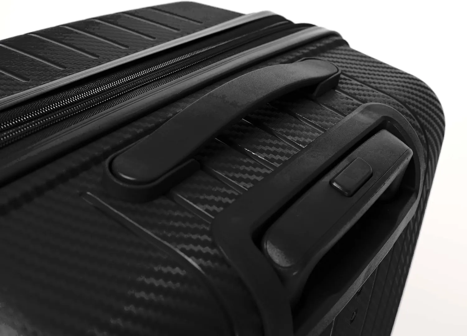 hard luggage set, made of PP durable and lightweight hard shell suitcase with universal wheels (22/26/30 in) (BLACK)