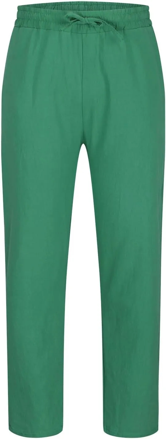 Hiking Pants Men,Man's Summer Lightweight Long Work Pants Casual Comfort Fit Drawstring Trousers Mens Beach Clothes