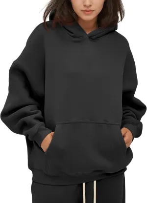 Hixiaohe Womens Oversized Fleece Hoodie Long Sleeve Sweatshirt Fleece Heavyweight Pullover Tops Fall Outfits with Pockets