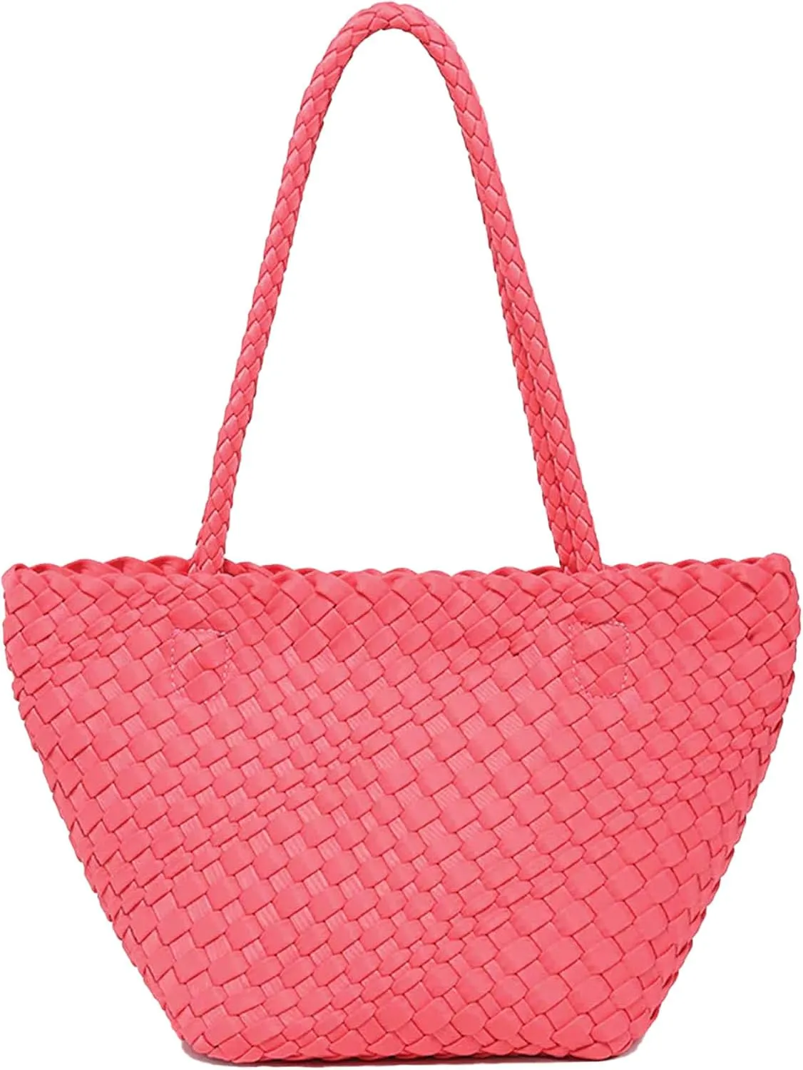 JEN & CO. Ava Women's Textured Bucket Bag Tote With Adjustable Braided Handle Handwoven Fabric