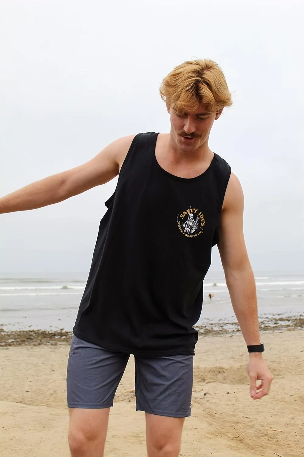 Joe's Surf Shop Mens Graphic Logo Collection Heavyweight Cotton Tank Tops-S-4XL