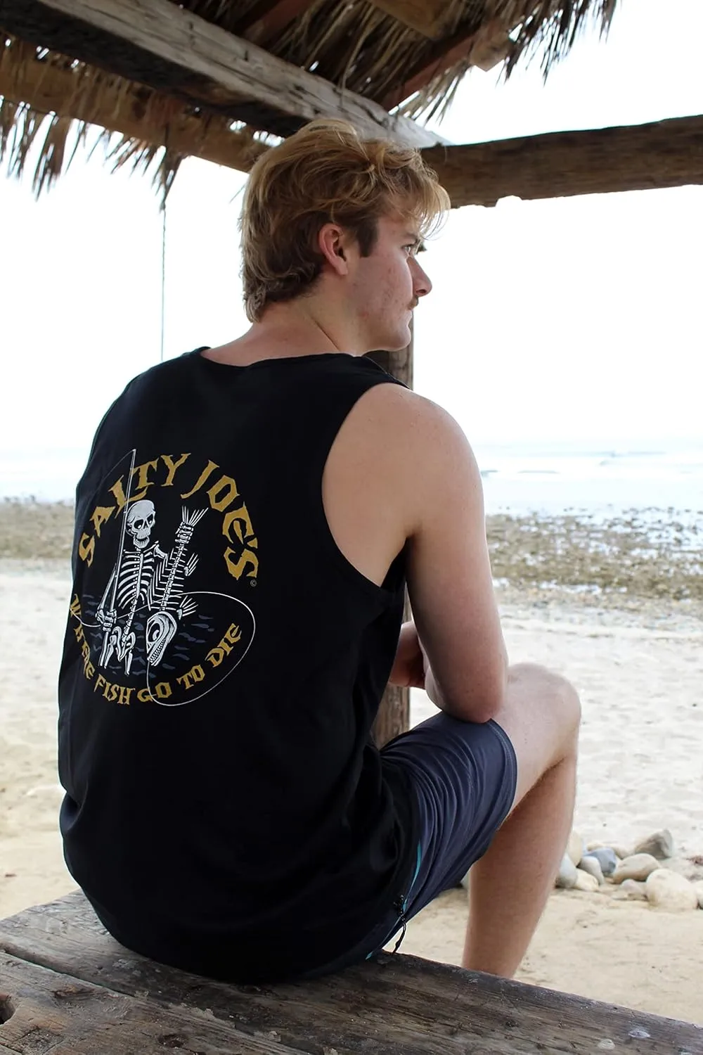 Joe's Surf Shop Mens Graphic Logo Collection Heavyweight Cotton Tank Tops-S-4XL