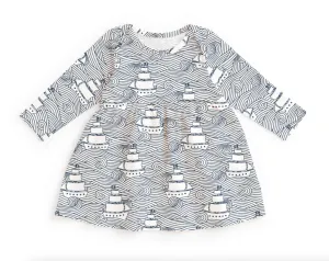 Lausanne Baby Dress, High Seas Navy