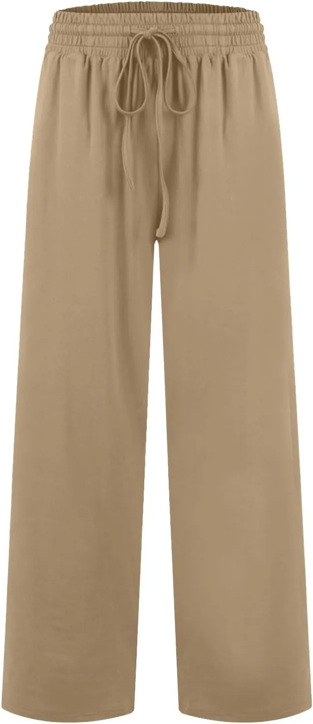 Linen Cotton Cargo Pants Straight Leg Summer Lounge High Waisted, Womens Pants Trendy Trousers Business Casual