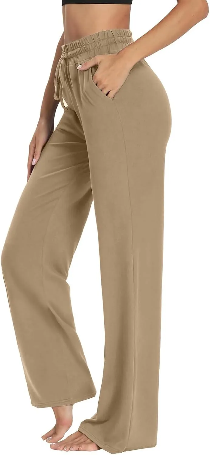 Linen Cotton Cargo Pants Straight Leg Summer Lounge High Waisted, Womens Pants Trendy Trousers Business Casual