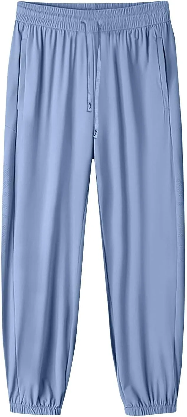 Linen Pants, Black Yoga Pants for Women Cotton High Waisted Golf Wide Leg Summer Flowy Trousers with Pockets