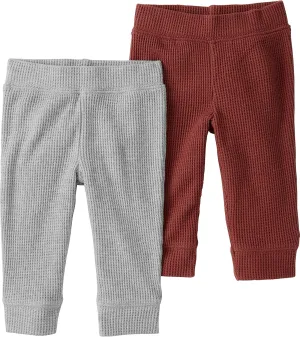 little planet by carter's Baby 2-Pack Terry Pants Made with Organic Cotton