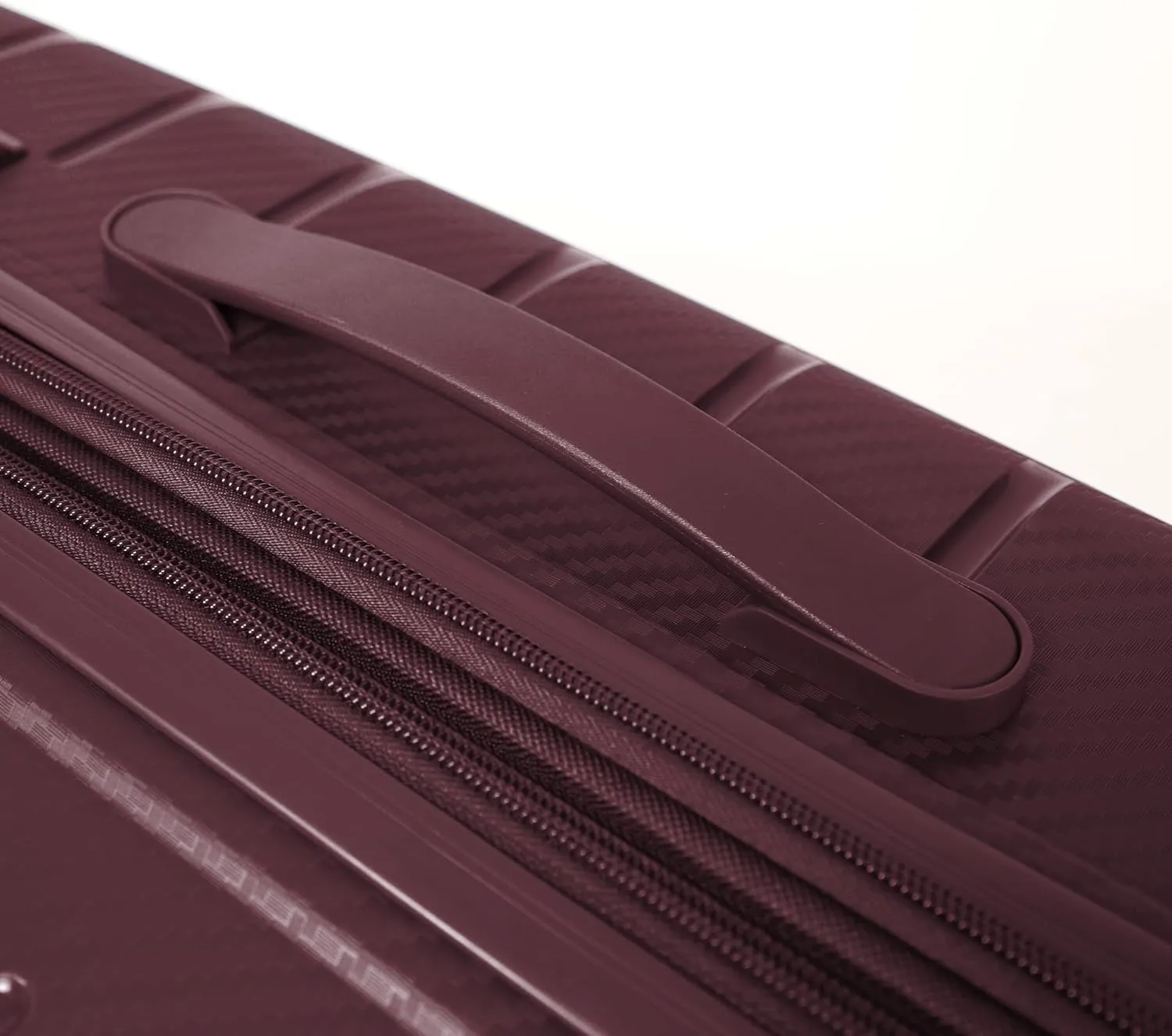 Luggage 3-piece set, made of PP durable and lightweight hard shell suitcase with universal wheels (22/26/30 in) (DARK PURPLE)