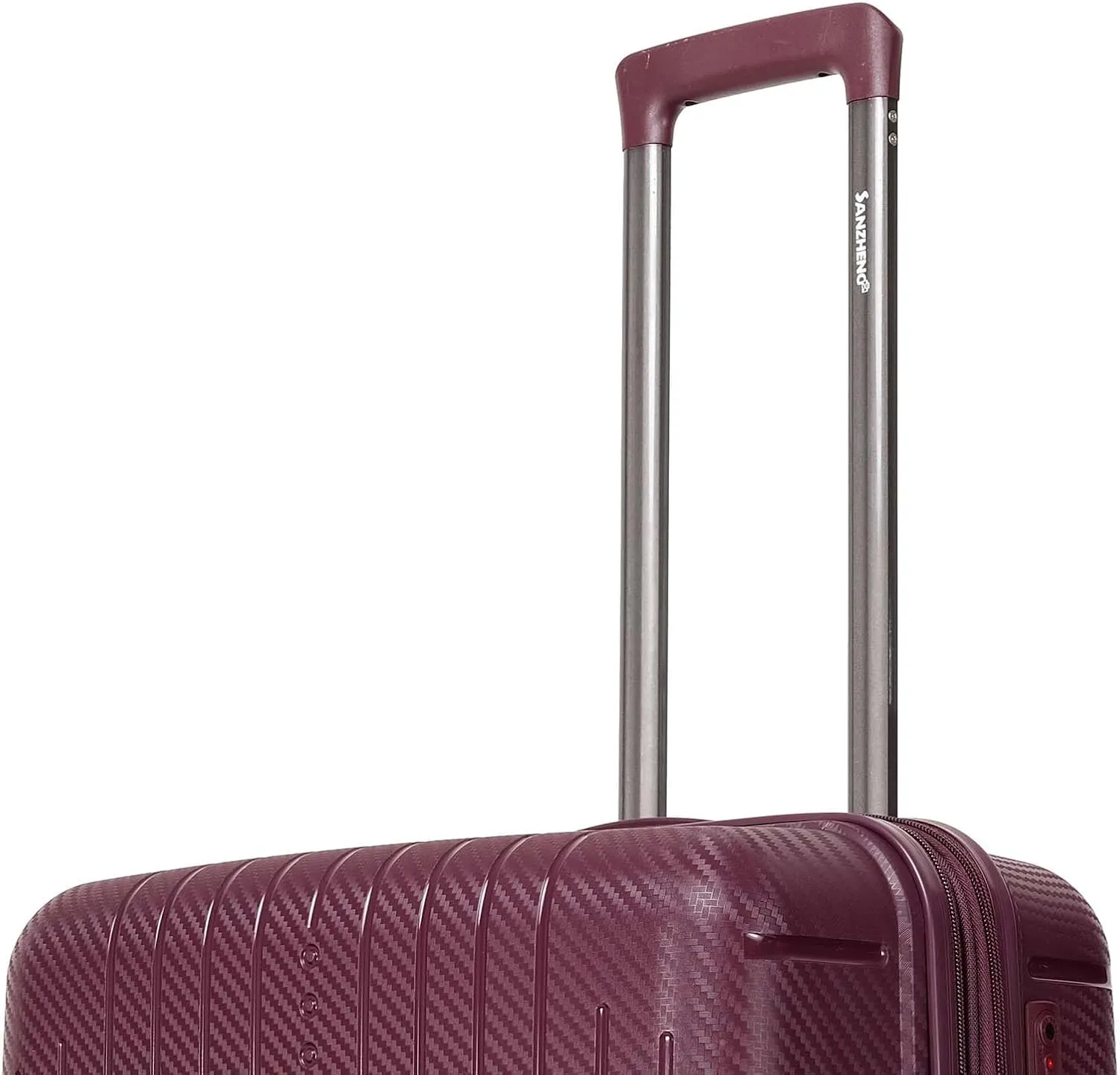 Luggage 3-piece set, made of PP durable and lightweight hard shell suitcase with universal wheels (22/26/30 in) (DARK PURPLE)