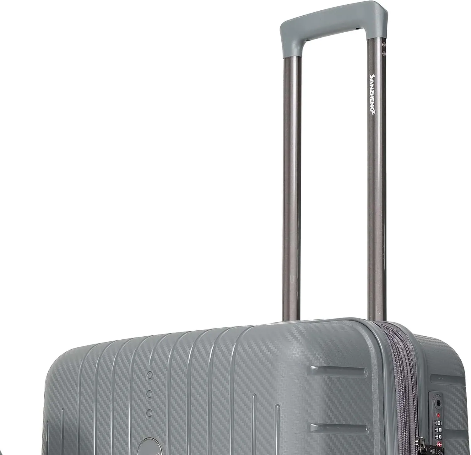Luggage 3-piece set, made of PP durable and lightweight hard shell suitcase with universal wheels (22/26/30 in) (DEEP GREY)