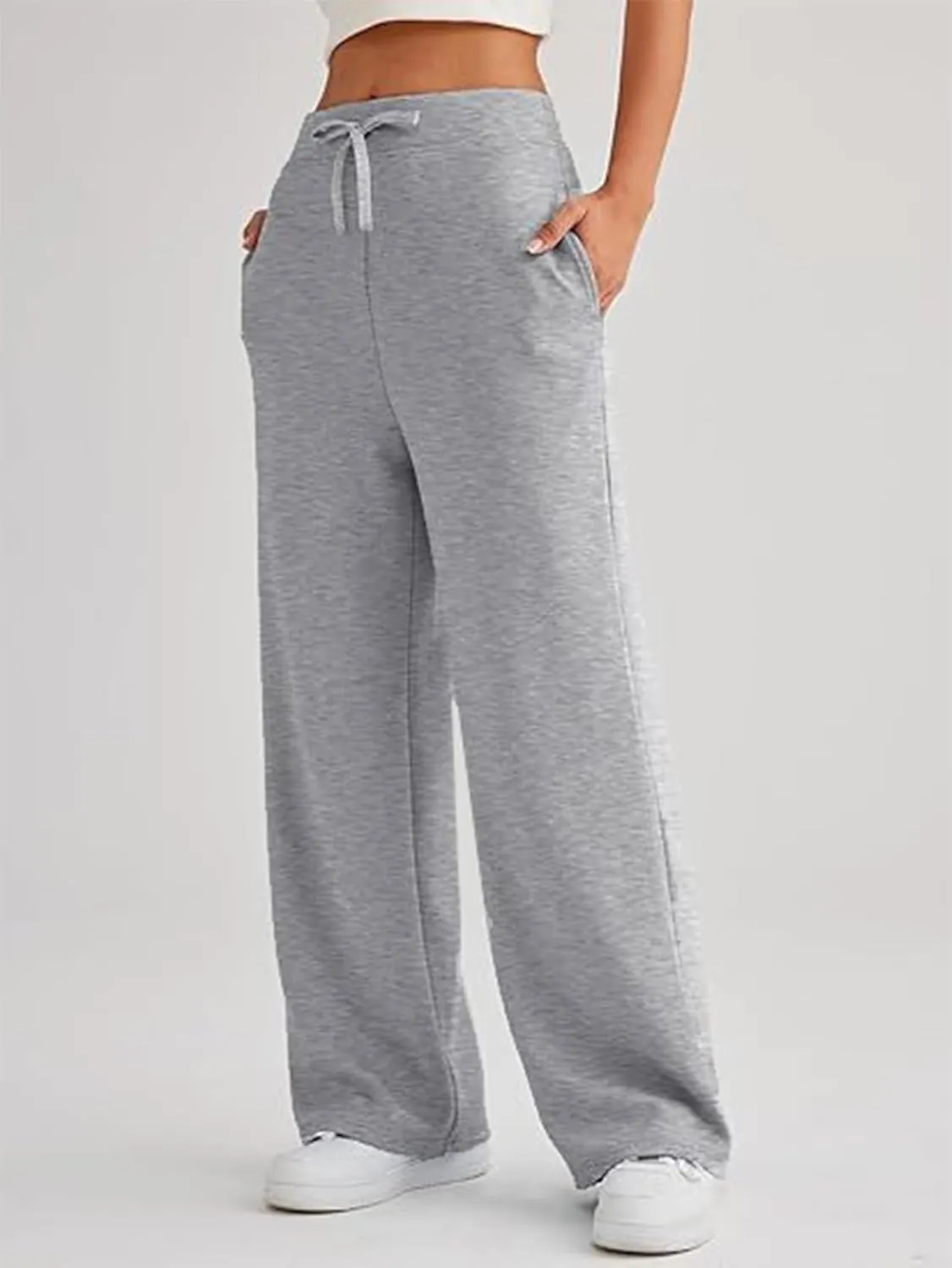 LYANER Women's Casual High Waist Drawstring Wide Leg Lounge Pants with Pocket