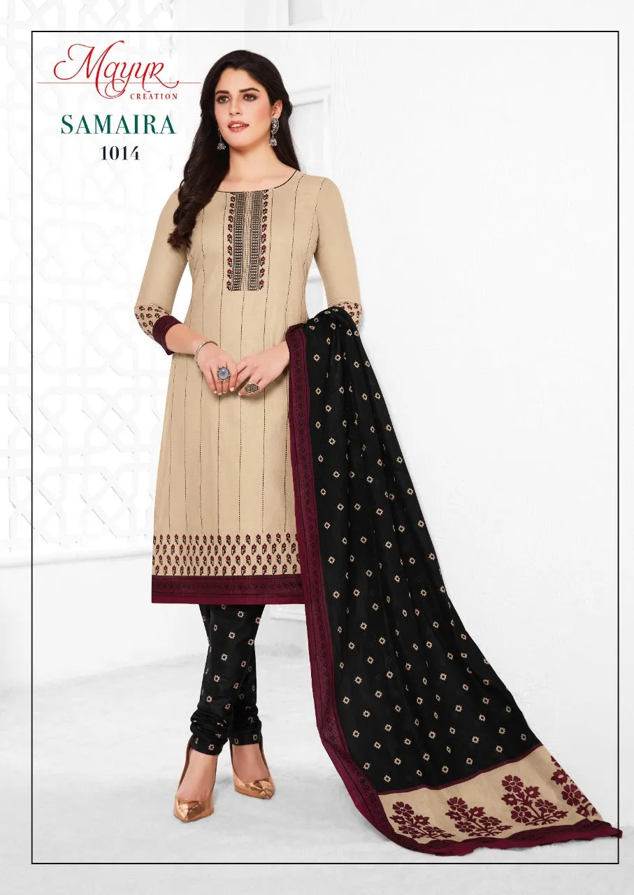 MAYUR CREATION SAMAIRA SUMMER COLLECTION COTTON DRESS MATERIAL