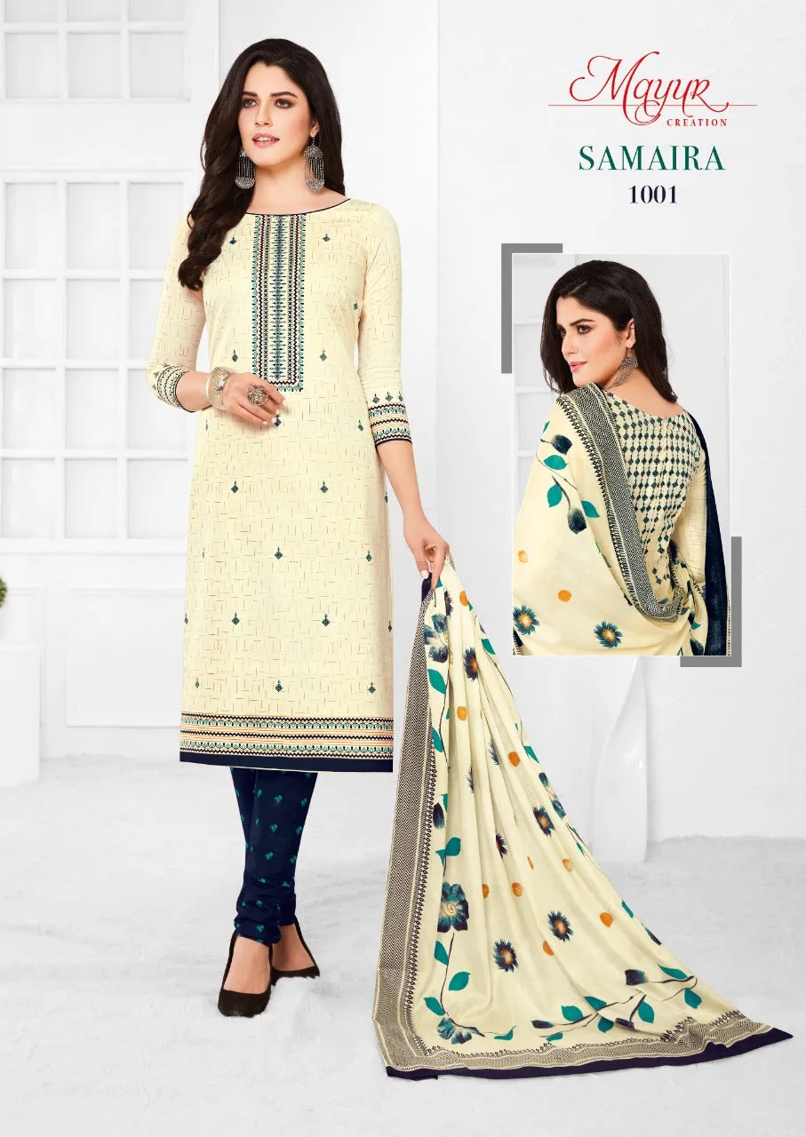 MAYUR CREATION SAMAIRA SUMMER COLLECTION COTTON DRESS MATERIAL
