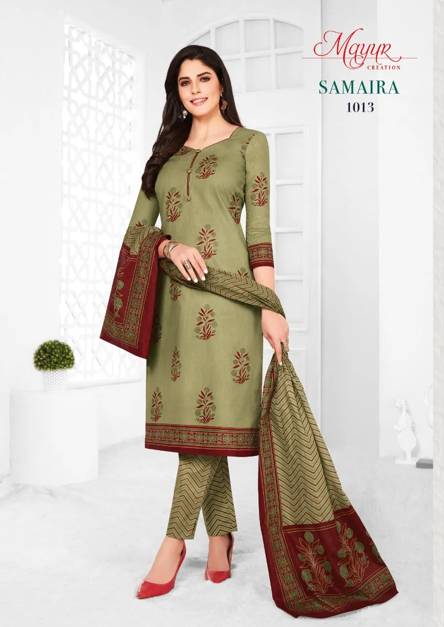 MAYUR CREATION SAMAIRA SUMMER COLLECTION COTTON DRESS MATERIAL