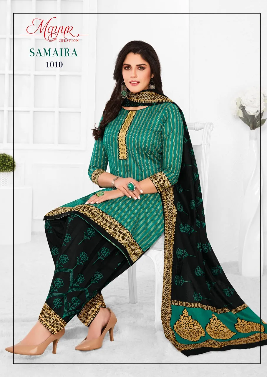 MAYUR CREATION SAMAIRA SUMMER COLLECTION COTTON DRESS MATERIAL