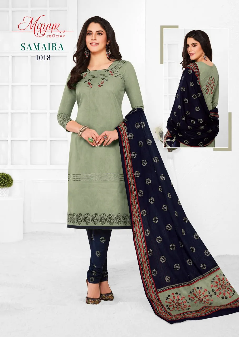 MAYUR CREATION SAMAIRA SUMMER COLLECTION COTTON DRESS MATERIAL