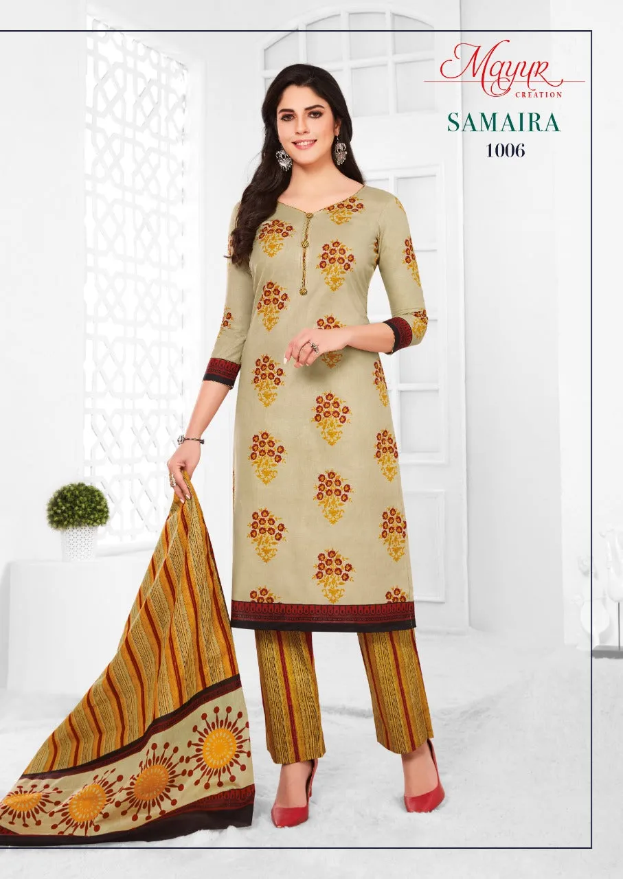 MAYUR CREATION SAMAIRA SUMMER COLLECTION COTTON DRESS MATERIAL