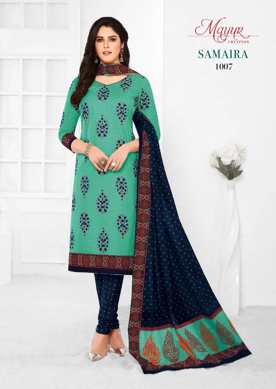 MAYUR CREATION SAMAIRA SUMMER COLLECTION COTTON DRESS MATERIAL