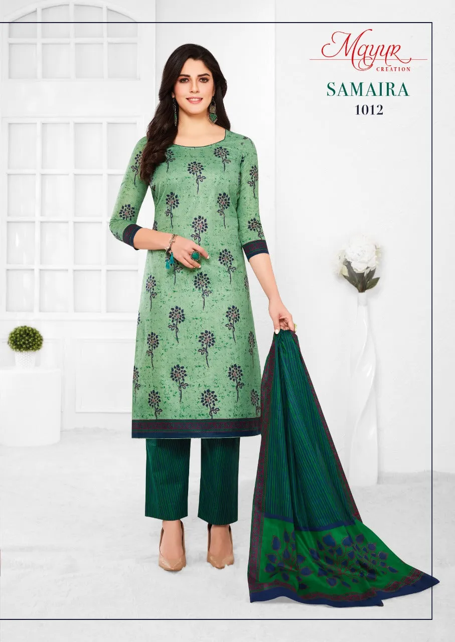 MAYUR CREATION SAMAIRA SUMMER COLLECTION COTTON DRESS MATERIAL