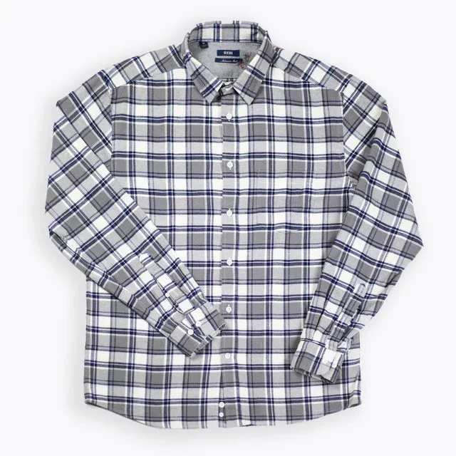 McKenzie Plaid Woven Shirt (Grey)