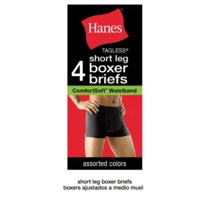 Men's Hanes Boxer Briefs Short (4 Pack)