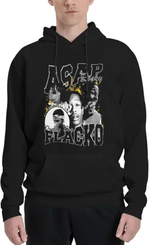Mens Long Sleeve Tops Hooded Sweatshirt, Quick-Dry Fleece Pullover Hooded