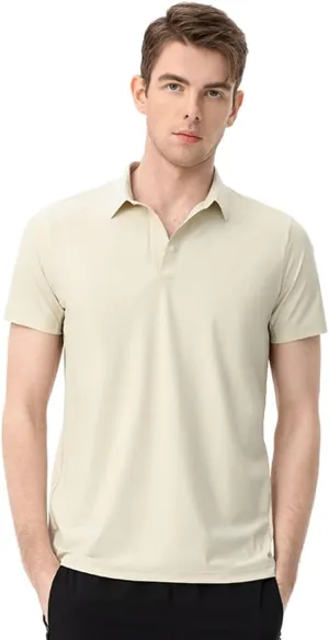 Men's Quick-Dry Polo Shirt, Moisture-Wicking, Short Sleeve