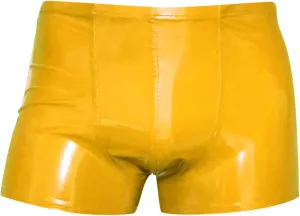 Mens Sexy Glossy PU Slip Leather Pants Sexy Four Corner Flat Mouth Buttocks Lifting High Cut Curvy Lingeries Classic