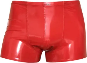 Mens Sexy Glossy PU Slip Leather Pants Sexy Four Corner Flat Mouth Buttocks Lifting High Cut Curvy Lingeries Classic