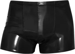 Mens Sexy Glossy PU Slip Leather Pants Sexy Four Corner Flat Mouth Buttocks Lifting High Cut Curvy Lingeries Classic