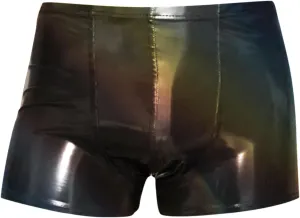 Mens Sexy Glossy PU Slip Leather Pants Sexy Four Corner Flat Mouth Buttocks Lifting High Cut Curvy Lingeries Classic