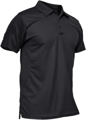Men's Summer Fashion Polos Shirts Short Sleeve Solid Color Quick Dry T-Shirt Business Work Tee Tops