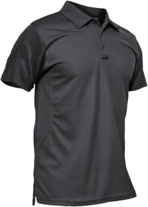 Men's Summer Fashion Polos Shirts Short Sleeve Solid Color Quick Dry T-Shirt Business Work Tee Tops
