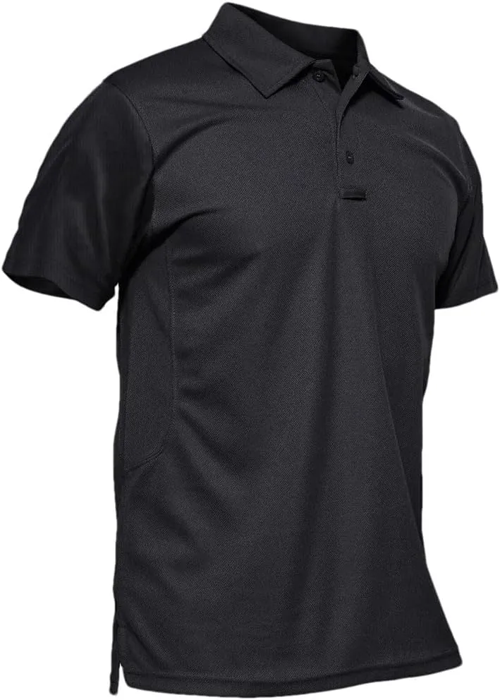 Men's Summer Fashion Polos Shirts Short Sleeve Solid Color Quick Dry T-Shirt Business Work Tee Tops