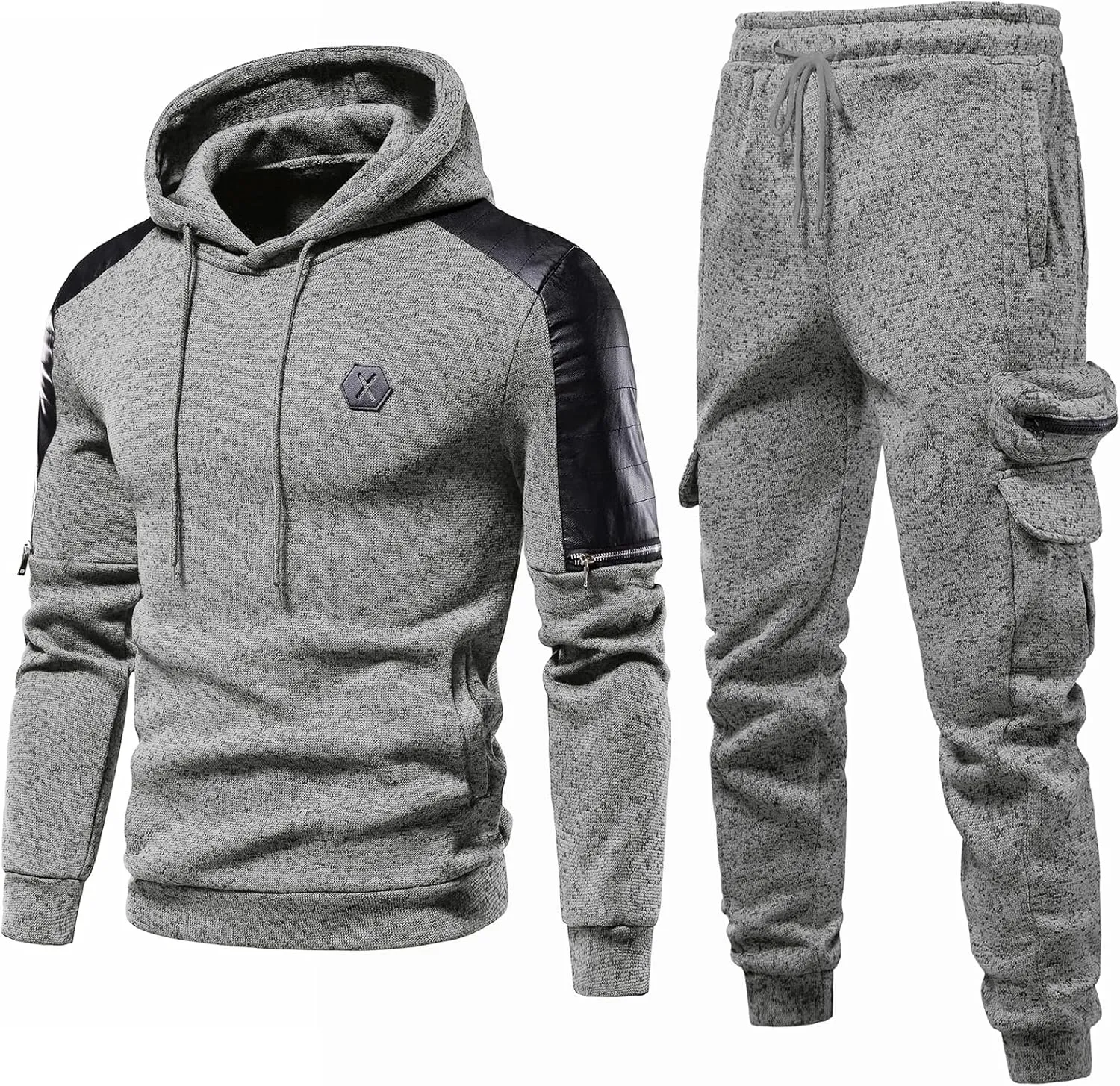 Men's Tracksuit 2 Piece Hoodie Athletic Jogging Sweatsuits for Men Casual Sports Long Sleeve Pullover Suit Set