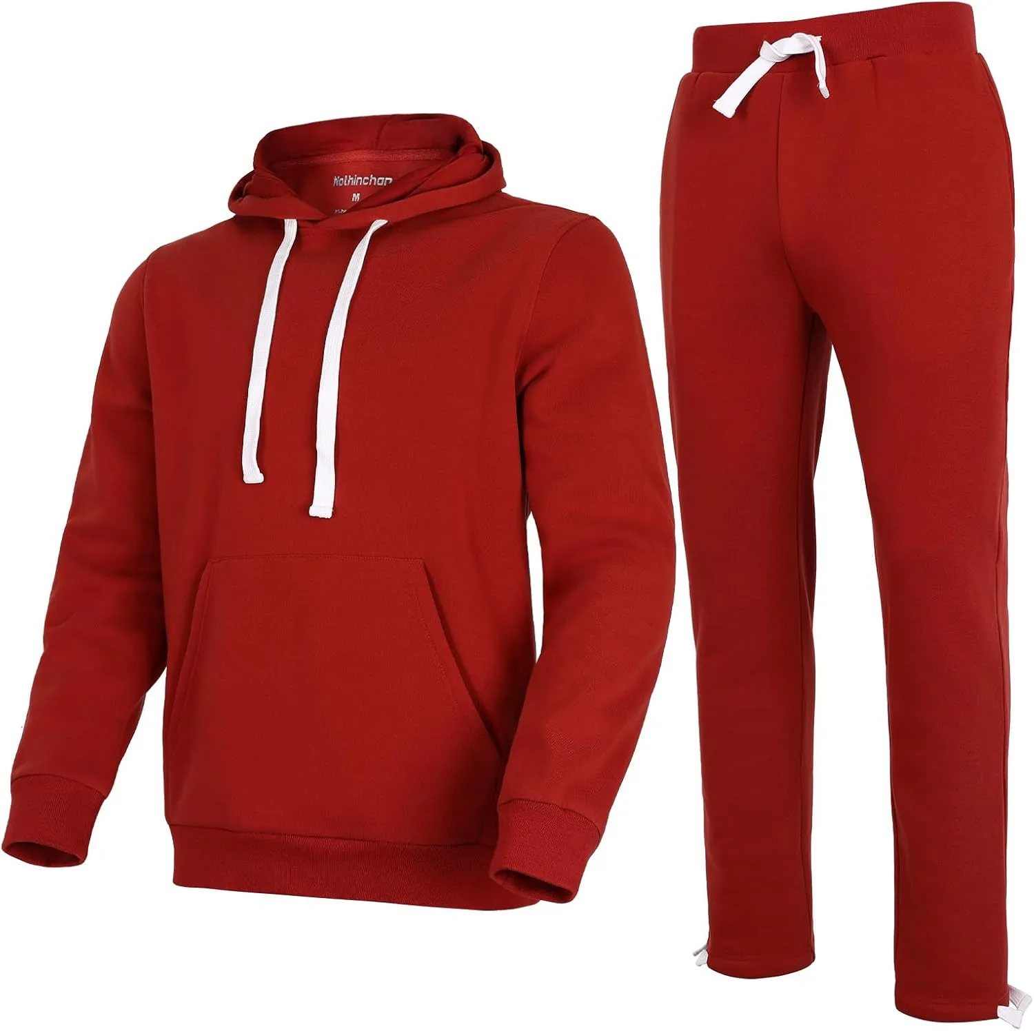 Men's Tracksuit 2 Piece Hoodie Sweat Athletic Sweatsuit Fleece Casual Running Jogging Sport Suit Sets