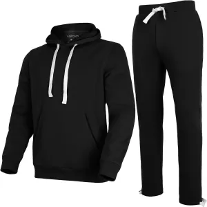 Men's Tracksuit 2 Piece Hoodie Sweat Athletic Sweatsuit Fleece Casual Running Jogging Sport Suit Sets
