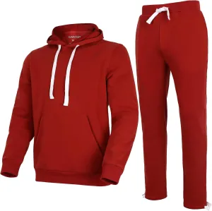 Men's Tracksuit 2 Piece Hoodie Sweat Athletic Sweatsuit Fleece Casual Running Jogging Sport Suit Sets