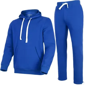 Men's Tracksuit 2 Piece Hoodie Sweat Athletic Sweatsuit Fleece Casual Running Jogging Sport Suit Sets