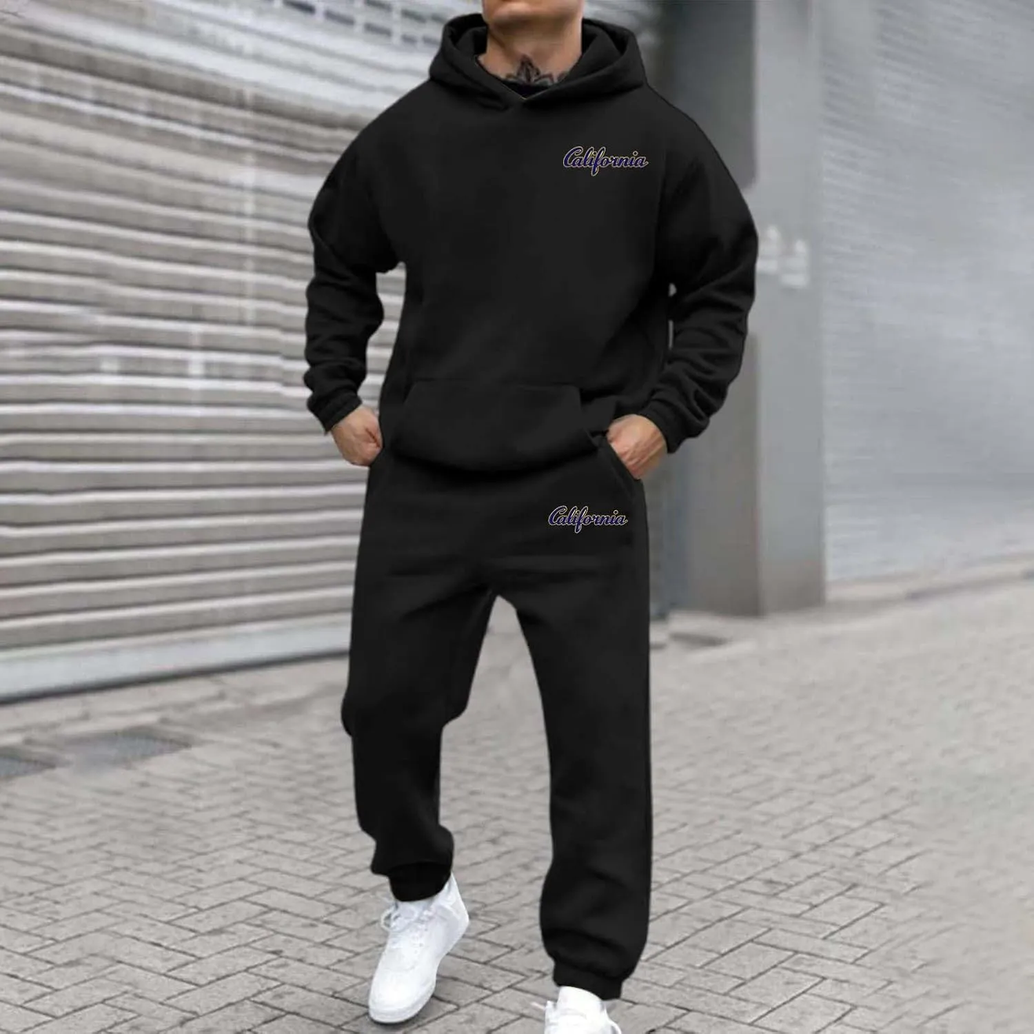 Men's Tracksuit 2 Piece Hoodies Casual Jogging Gym Sweat Suits for Men Jogging Sweatshirts Athletic Sweatsuits Sets