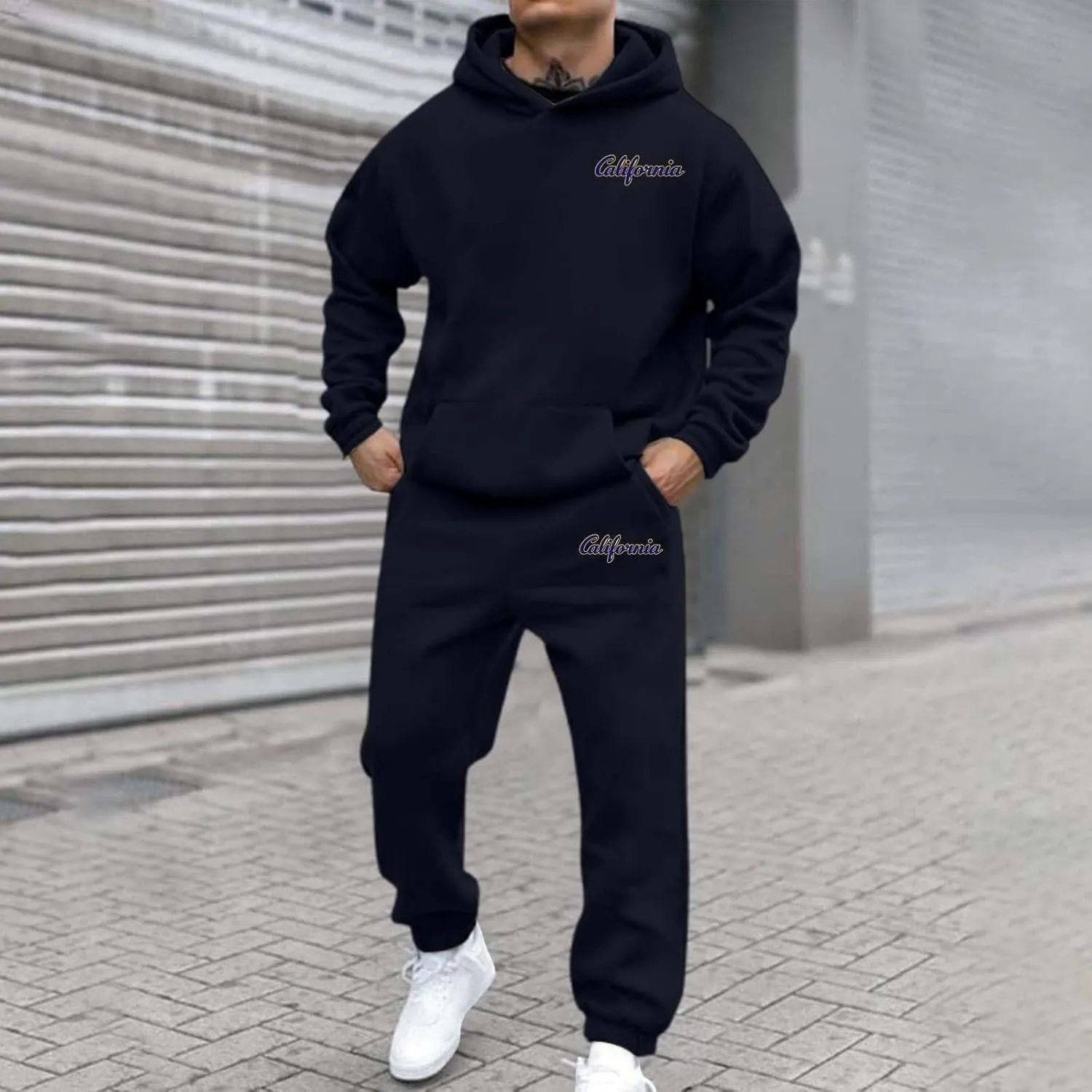 Men's Tracksuit 2 Piece Hoodies Casual Jogging Gym Sweat Suits for Men Jogging Sweatshirts Athletic Sweatsuits Sets